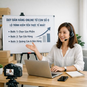 Dạy Bán Hàng Online Từ Con Số 0 – Lộ Trình Kiếm Tiền Thực Tế Nhất