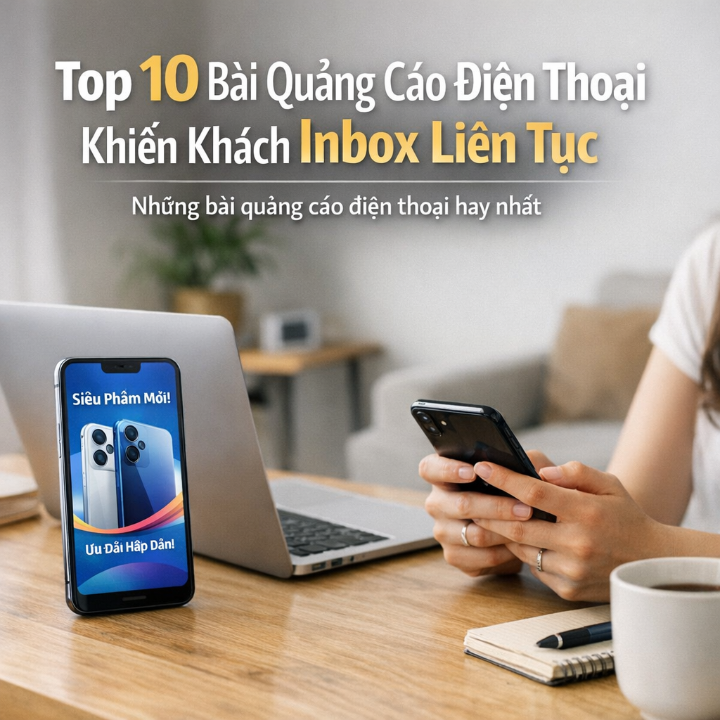 Top 10 Bài Quảng Cáo Điện Thoại Khiến Khách Inbox Liên Tục