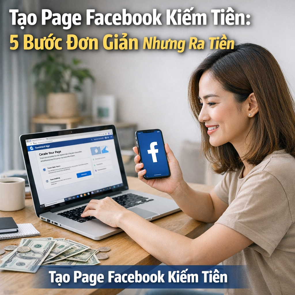 Tạo Page Facebook Kiếm Tiền: 5 Bước Đơn Giản Nhưng Ra Tiền