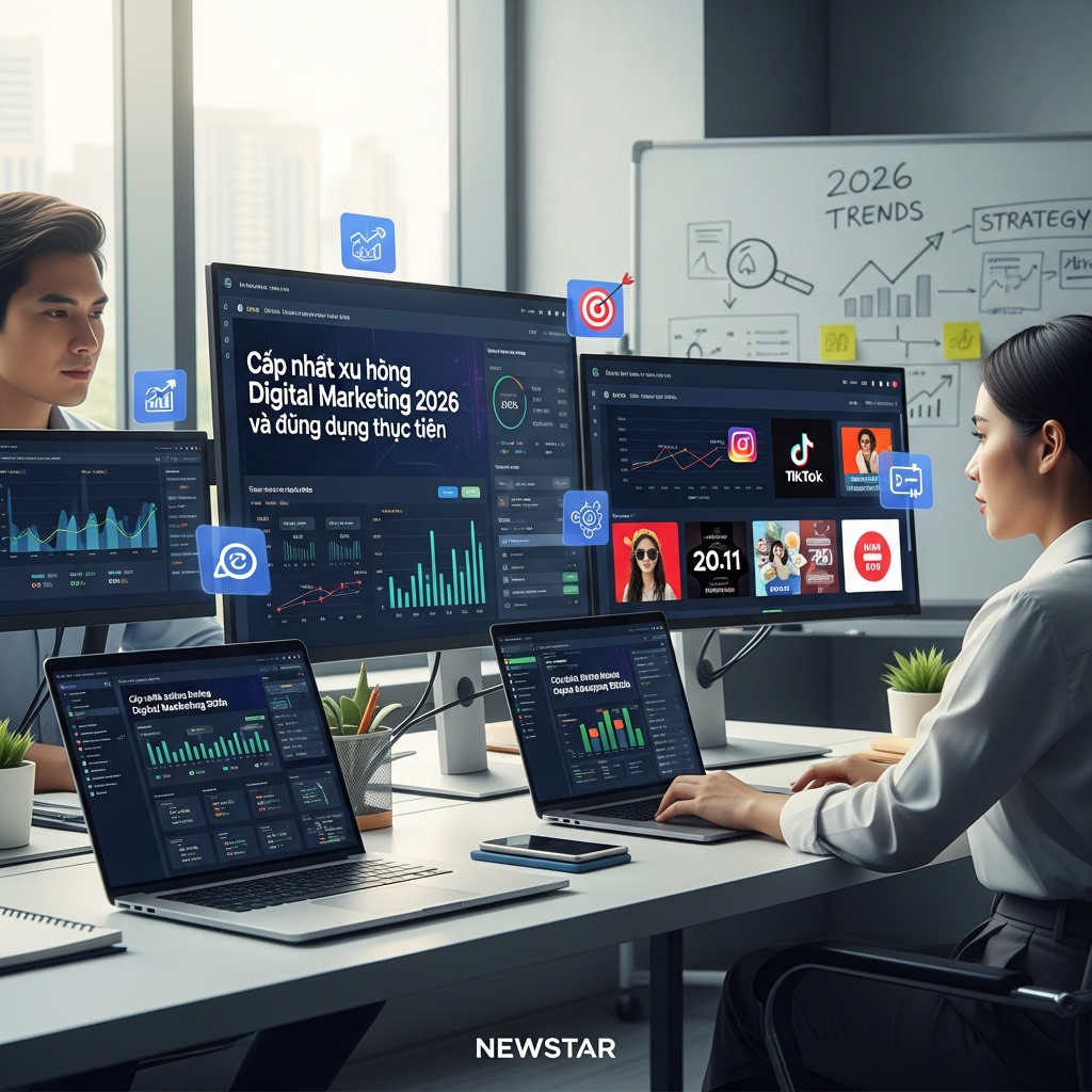 Cập nhật xu hướng Digital Marketing 2026 và ứng dụng thực tiễn