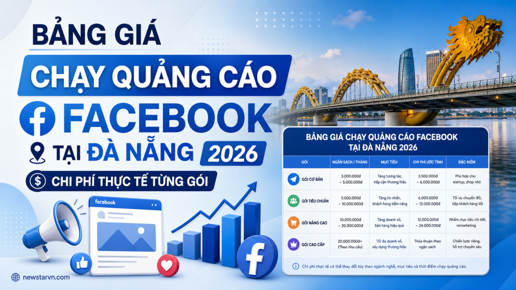 Bảng Giá Chạy Quảng Cáo Facebook Tại Đà Nẵng 2026: Chi Phí Thực Tế Từng Gói