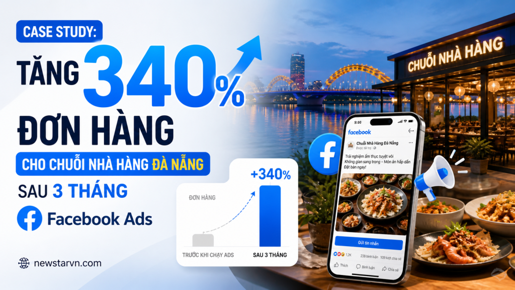 Case Study: Tăng 340% Đơn Hàng Cho Chuỗi Nhà Hàng Đà Nẵng Sau 3 Tháng Facebook Ads