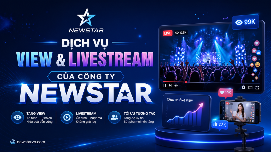 Dịch vụ View & Livestream của công ty NEWSTAR