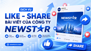 Dịch vụ Like - Share bài viết của công ty NEWSTAR
