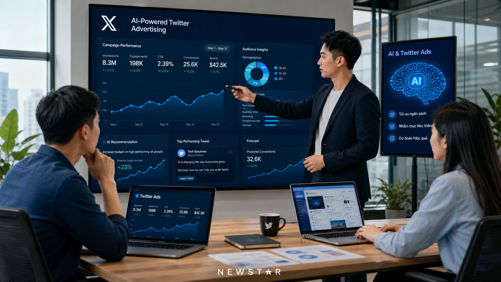 Dự Báo Xu Hướng Và Tầm Ảnh Hưởng Của AI Trong Quảng Cáo Twitter