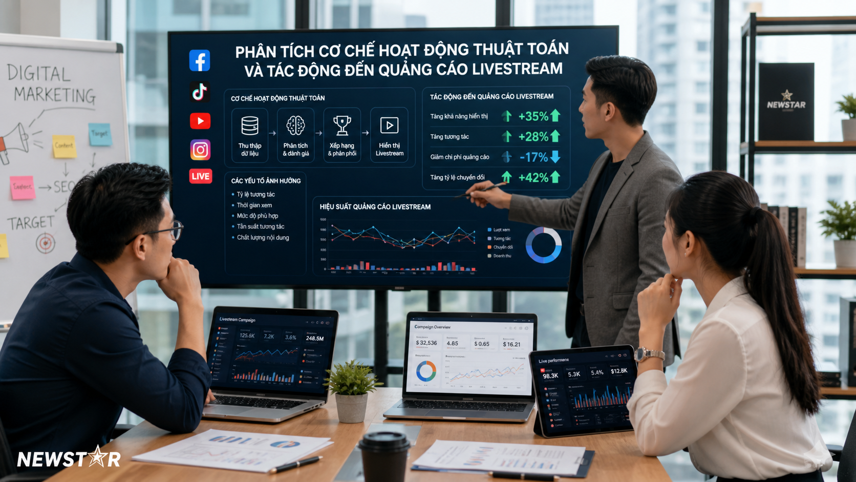 Phân tích cơ chế hoạt động của thuật toán và tác động đến quảng cáo Livestream