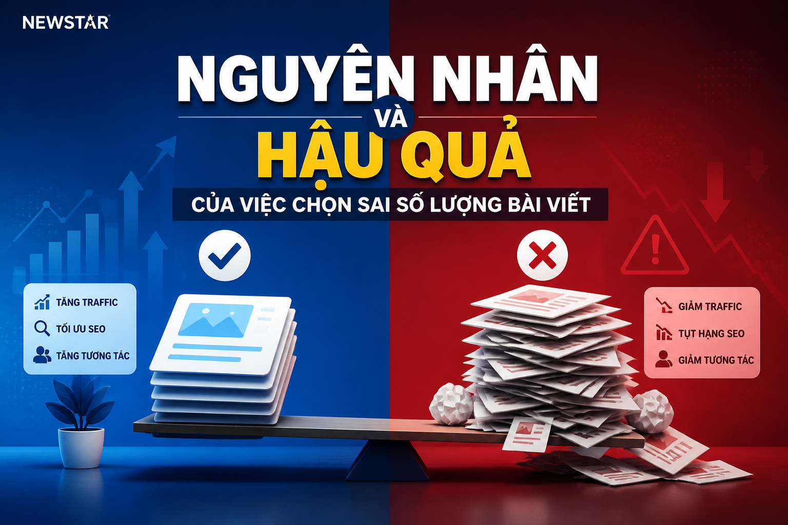 Nguyên nhân và hậu quả của việc chọn sai số lượng bài viết